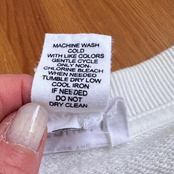 For the Republic White Sweatshirt with Black Ribbon Accents size large - Picture 2 of 8